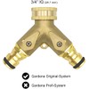 VARIOSAN 13149 Push-fit Y-Splitter with Stopcocks 3/4 Inch Brass Blank