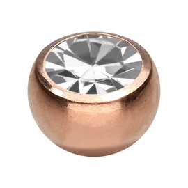 PIERCINGLINE Universal Titanium Screw Ball Crystal Piercing Banana Bell Replacement Choice of Colours and Sizes, Titanium
