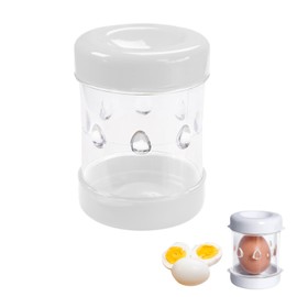 Liroyal Boiled Eggshell Peeler Egg Shell Peeler Manual Shells Peeling Tool Food Grade PP Material Convex Pellet Design Top & Bottom Swing Left/Right Swing Anti-slip Dents Easy to Clean Both Ends