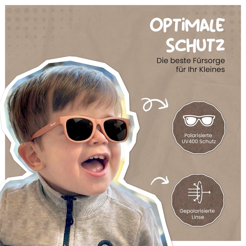Maesy Baby Sunglasses for 0-2 Years - UV400 Polarised Protection