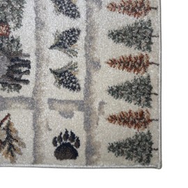 Goods of the Woods Vista II, Rectangular Hearth Rug, Lodge Collection, 30" x 50", (Whispering Pines)