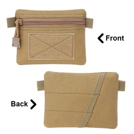 DONGKER Tactical Molle Pouch,1000D Waterproof Nylon Tactical Key Card Bag for Hiking Fishing Cycling Hunting (4.3 * 5.1")