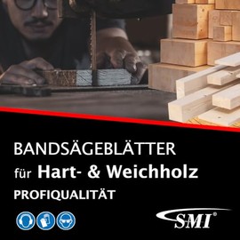 SMI Set of 5 Wood Band Saw Blades 3454 x 10 x 0.5 mm 4 TPI Wood Saw Band Saw Band Suitable for Holzmann HBS 470 Profi and Holzstar HBS 473