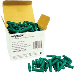 Bulk Unwrapped Crayons Pieces (Green) - Box of 144 Pieces = 48 Full Size for Crafting, Parties, Kids - Broken Crayons, Paperless - Safety Tested Compliant with ASTM D-4236