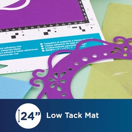 Brother ScanNCut DX Mat CADXMATLOW24, Large 12" x 24" Low Tack Adhesive for Thin and Delicate Materials, Replacement Accessory