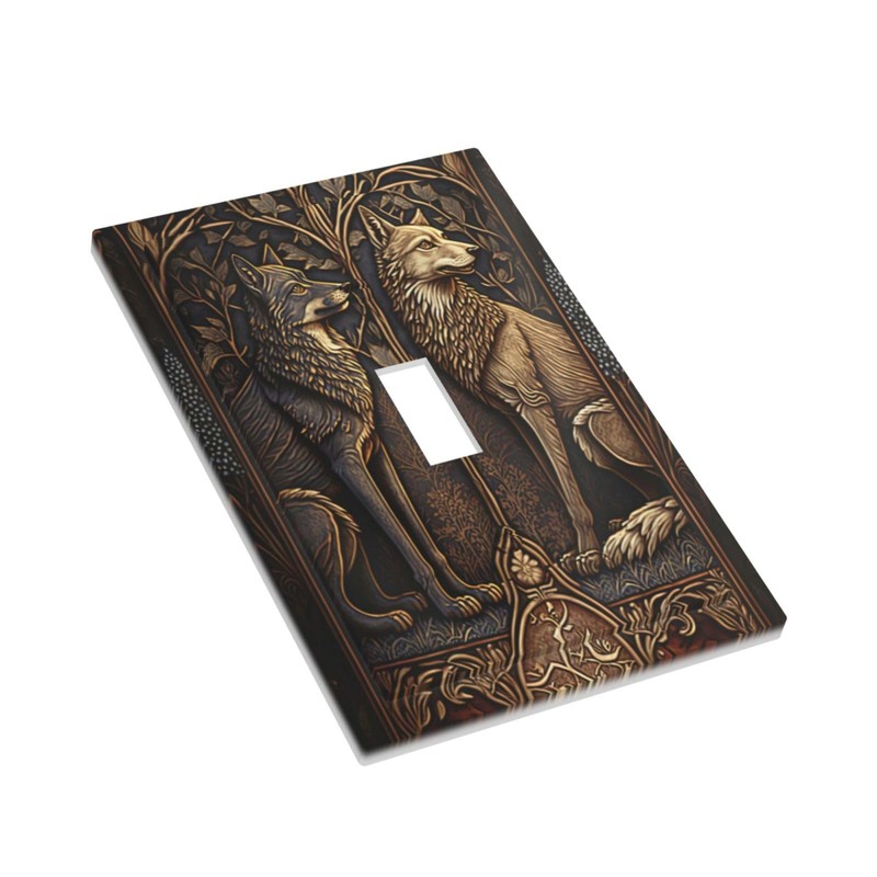 Medieval Of Two Wolves 1 Gang Single Toggle Light Switch