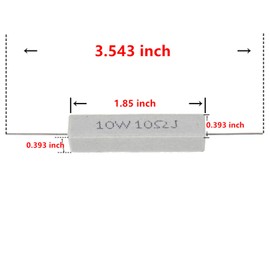 BOJACK Ceramic Cement Resistor 10W 10 ohm Resistance 5% Ceramic Wire Wound Resistors（Pack of 5 pcs）
