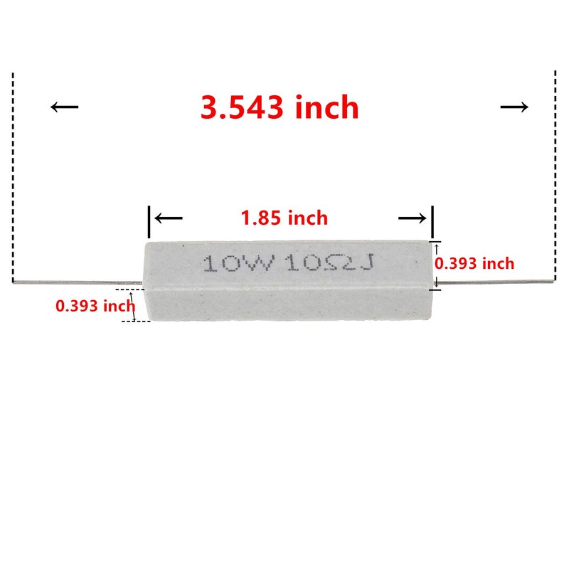 BOJACK Ceramic Cement Resistor 10W 10 ohm Resistance 5% Ceramic