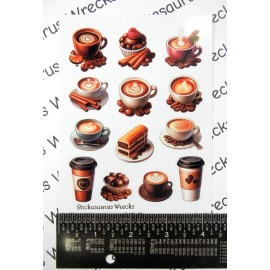 Stickasaurus Wrecks Coffee & Sweets Sticker Sheet