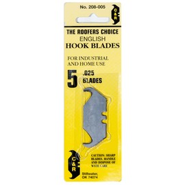 Roofers Choice Utility Knife Blades - English Hook Blades, Pack of 5