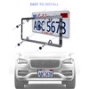 BGGTMO American Flag License Plate Frames- Black Stainless Steel Car