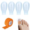 4pcs Waterproof Silicone Toe Protectors with Nursing Bandage