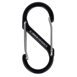 Takamiya Aluminum S-Shaped Carabiner, Black, S