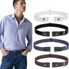 WERFORU 4 Pieces Men's No Buckle Belts Buckle Free Belt