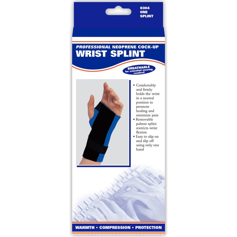 OTC OTC Wrist Splint, Cock-up Style, Neoprene, Large (Left Hand)