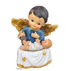 Luciana Collection >Guardian Angel Statue 4" Tall Anguel de la Guarda Baby Face