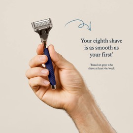 Harry's Original Shaving Kit for Men - Razor Handle and 3 Razor Blade Refill Cartridges - German Engineered - Chrome Edition