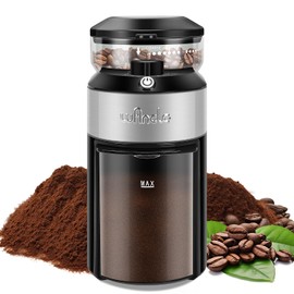 Wancle 28-Setting Burr Coffee Grinder, Precise Grinding with 2-12 Cup Capacity, Easy to Clean, Compact and Space-Saving Design