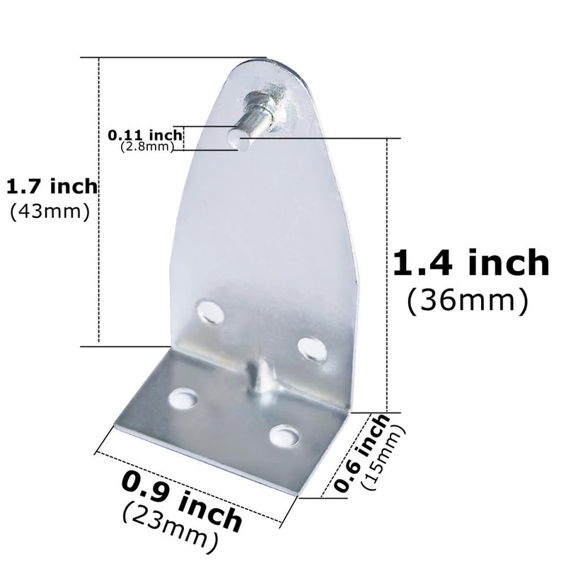 4pcs Metal Hold Down Brackets Blind Bottom Rail Holder Replacements