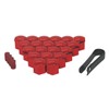 [STS Michiko] Wheel Nut Cap Red Metallic Color Air Valve