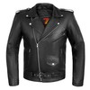 ZAPRIS Motorcycle Leather Jacket With Belt Motorbike Biker Classic Rider
