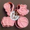 Unbranded Baby Shower Themed Cookie Cutter With Stamp 16 pcs.