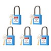 TAEGIQI 5 Blue Lockout Tagout Locks,Keyed Alike,OSHA Compliant Safety Locks(Blue,