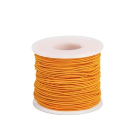 1mm x 100m Elastic Cord Round Beading Thread Cord Elastic Rope Stretch Fabric Crafting String for DIY Necklace Bracelet Jewelry Making, Yellow