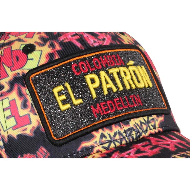 SKR El Patron Black and Yellow Medellin Streetwear Baseball Colombia