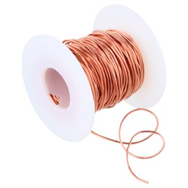 QWORK® Electroculture Gardening Wire, 20m/65ft 16 Gauge 99.9% Pure Copper, Ideal for Indoor/Outdoor Gardening