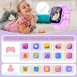 Kids Smart Watch Girls Boys, Gifts Age 8-10 with 31 Games Camera Music HD Touch Screen Video Learn Card Birthday Toys Gifts for Age 4 5 6 7 9 11 12