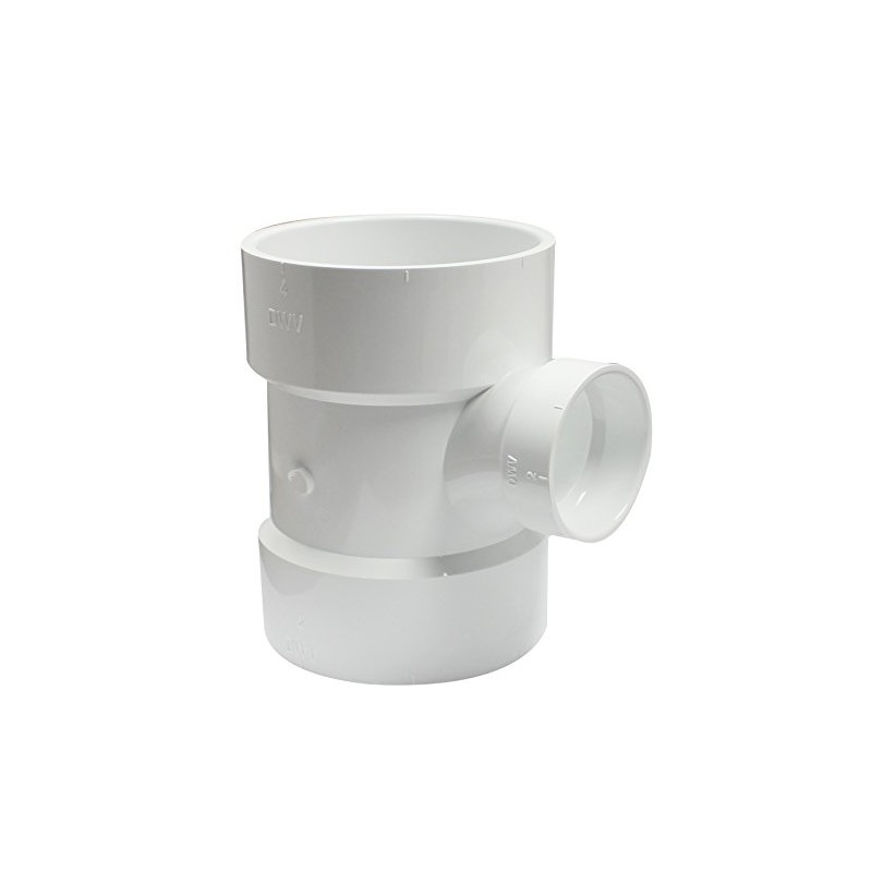 Canplas 192134 PVC DWV Sanitary Tee, 4 x 4 x