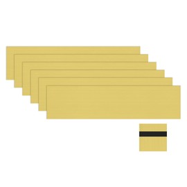 M METERXITY 6-Pack Engraving Blank Materials Double Color 8x2 Inch, 1.3mm Thick ABS Plastic Sheet Yard Signs Name Plate for Door/Office/Home/Conference/Hotel/DIY Carving[Gold/Black]