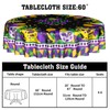 Giwawa Round Mardi Gras Tablecloth, 60 Inch, Red, Polyester, Festive,