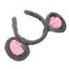 Beavorty 5pcs Plush Grey Mouse Ears Hairband Durable Animal Cosplay
