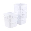 Asking 5 Gallon Versatile Square Plastic Storage Bucket Pail with