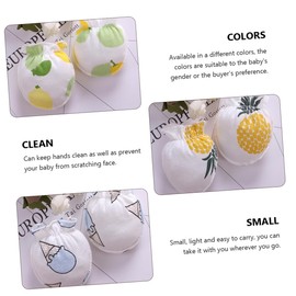 TOVINANNA 4 Pairs Grasping Cotton Gloves for Newborns Months Soft and Skin Friendly Mittens Random Styles to Protect Delicate Skin From Scratches