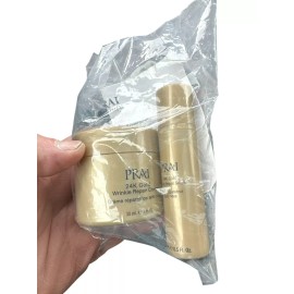 PRAI Beauty 24K Gold Wrinkle Repair Creme & Serum 2 PC SET - NEW UNOPENED