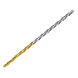uxcell Metric Thread Tap M3 x 0.5 H2 100mm Extra Long Titanium Coated M35 High Speed Steel Straight Flute Screw Thread Milling Machine Taps Threading Tapping Repair Tool