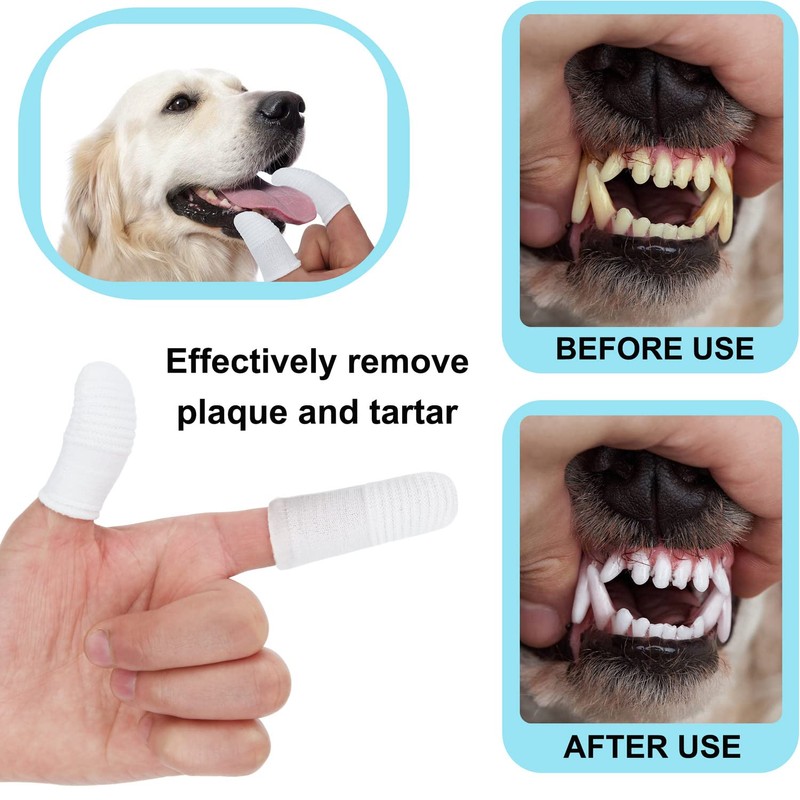 PenVinoo 30 PCS Dog Toothbrush Pet Toothbrush Finger Toothbrush cat