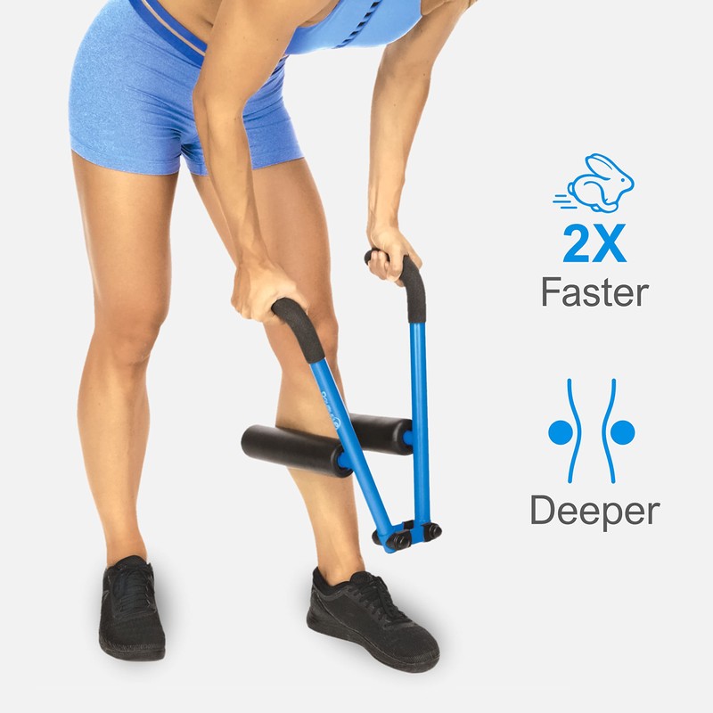 DoubleUP Roller Therapy Kit - Muscle Massager with Lever-Action Pressure