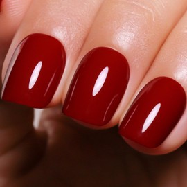 Ozzeal Gel Polish, 0.5 Fl Oz Dark Burgundy Red Gel Nail Polish Autumn Winter Soak Off LED UV Gel Nail Polish Art Starter Manicure Salon DIY Nail Gel Polish