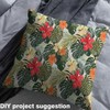 Hibiscus Flower Palm Tree Upholstery Fabric by The Yard -