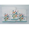 Lex's Linens Floral & Butterfly Embroidered Bath Towel