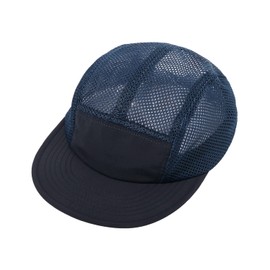 Clape Unisex Trucker Hats 5 Panel Baseball Cap Blank Mesh Snapback Hat Flat Brim Bill Cap Hat Quick Dry Cool Hats, Navy