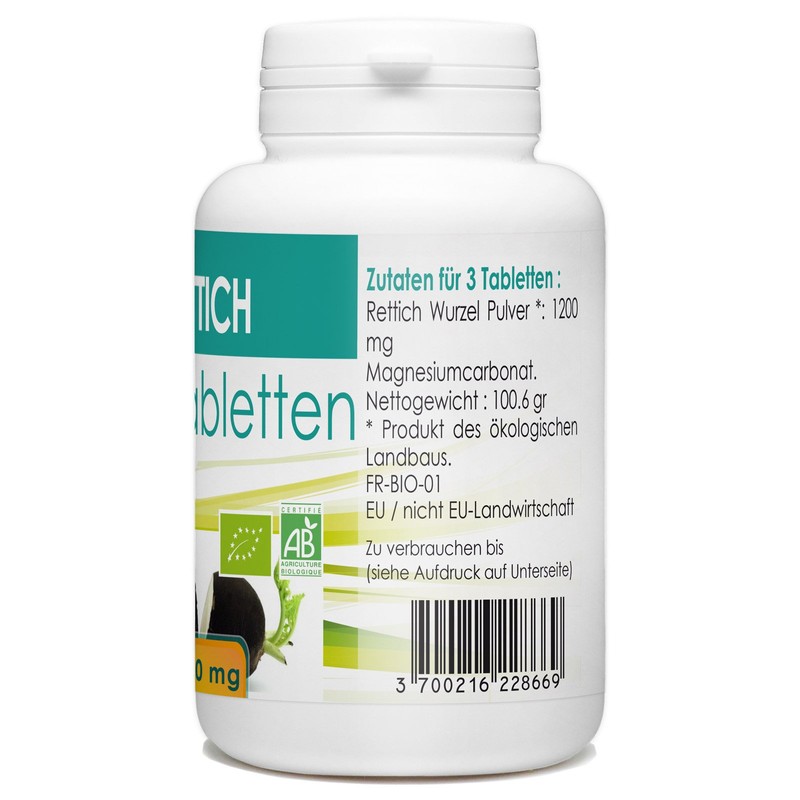 Bio Black Radish 400 mg, 200 Tablets