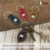 H.N.Z kil-023a Keychain, Genuine Leather, Italian Leather, Studs, Men's, Black,