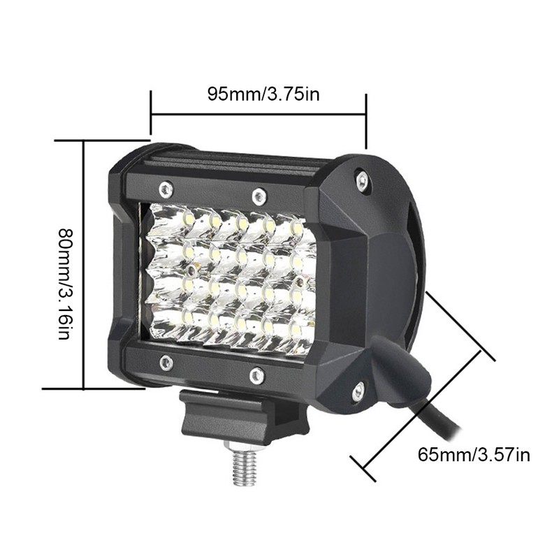 24LED 4 Row 72W LED Vehicle Work Light IP67 Waterproof