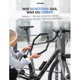 Büchel Sekura Faltschloss für Fahrrad und Motorrad, 85cm, 6053853 Fahrradschloss, Schwarz, 85 cm