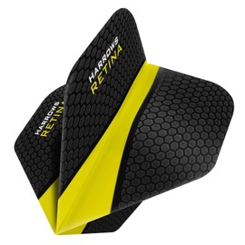Harrows Retina Dart Flights - 100 Micron Extra Strong - Slim - Yellow - 5 Sets of 15